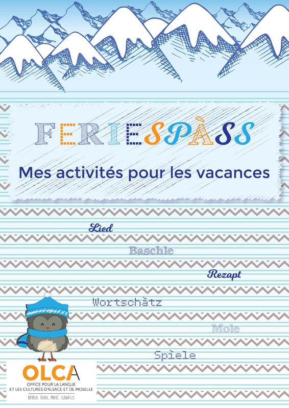 Cahier d'activités en alsacien pour les vacances